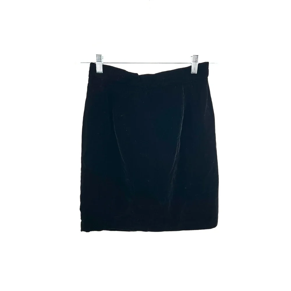 Le chateau Canada velvet velour black pencil skirt whimygoth romantic gothic 9 8